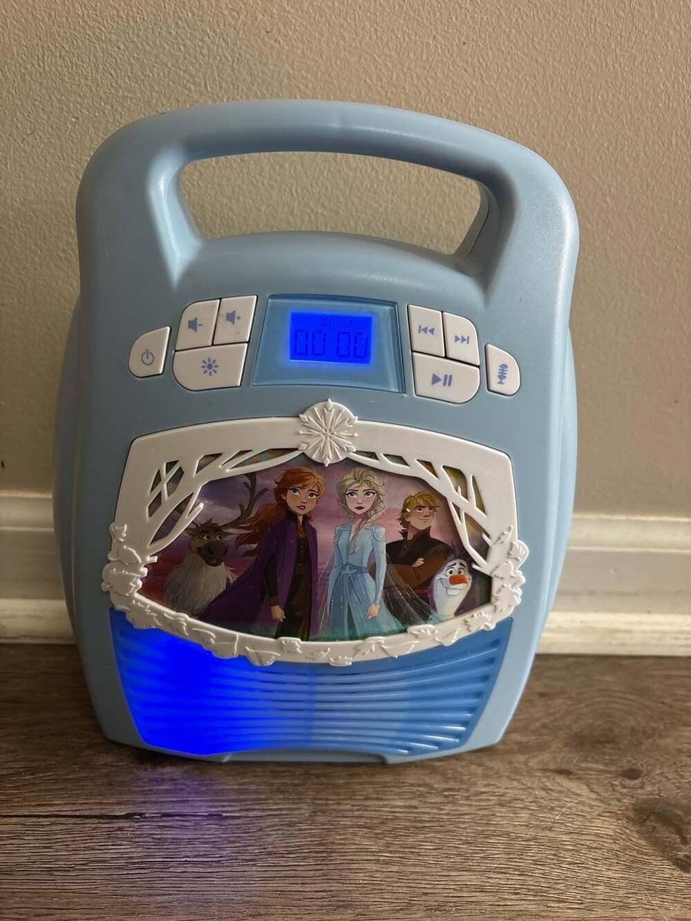Disney Frozen 2 Bluetooth Portable MP3 Karaoke Machine with Light Show